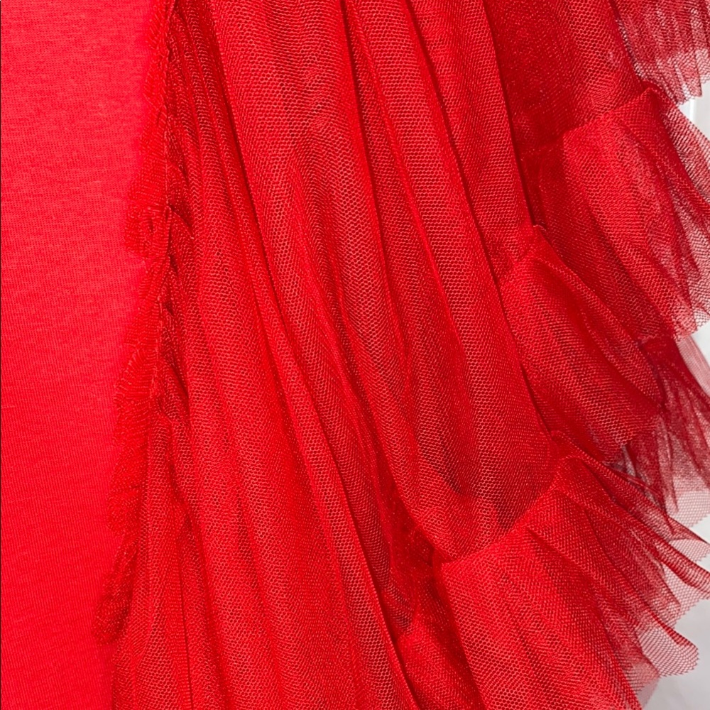 Red Ruffled Sweatshirt - Picture 5 of 6